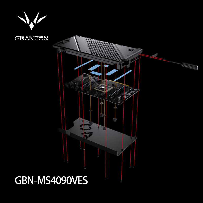 Rtx 4090 Water Block Full Cover - Granzon GPU-Wasserblock für MSI GeForce RTX