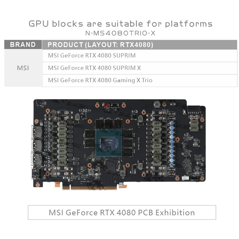 Bykski GPU-Block für MSI RTX 4 – Rtx 4080 Water Cooling Block Bewertung und Preis